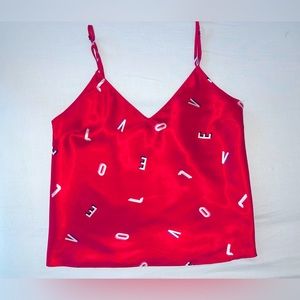 Red “love” Victorias Secret sleep top